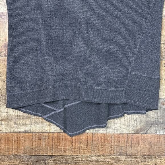 Wilt Big Back Slant Thermal Top Long Sleeve Drop Shoulder Gray Size Small - Picture 4 of 9